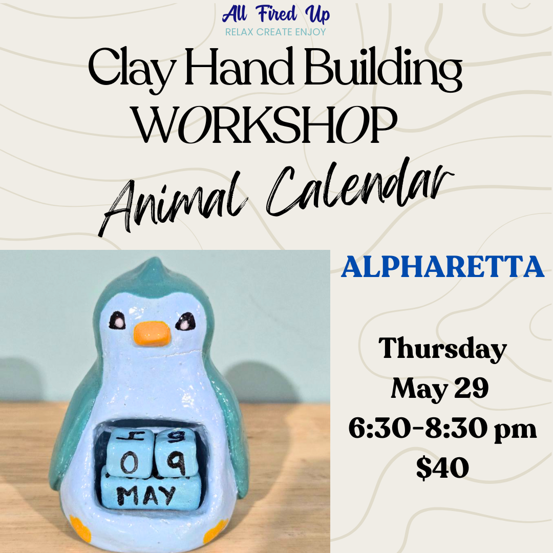 Clay Workshop Animal Calendar Alpharetta