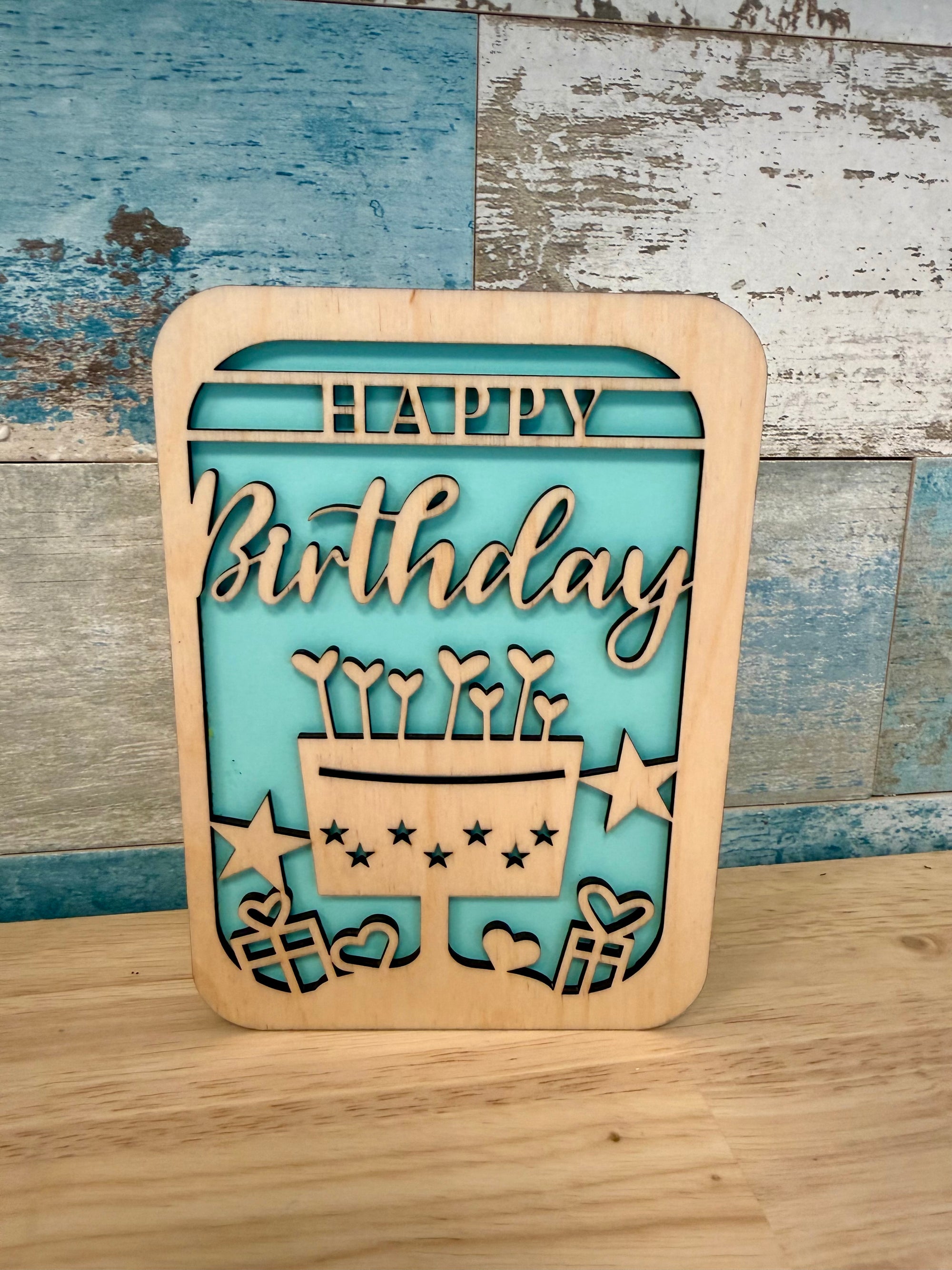 Card Happy Birthday Cake