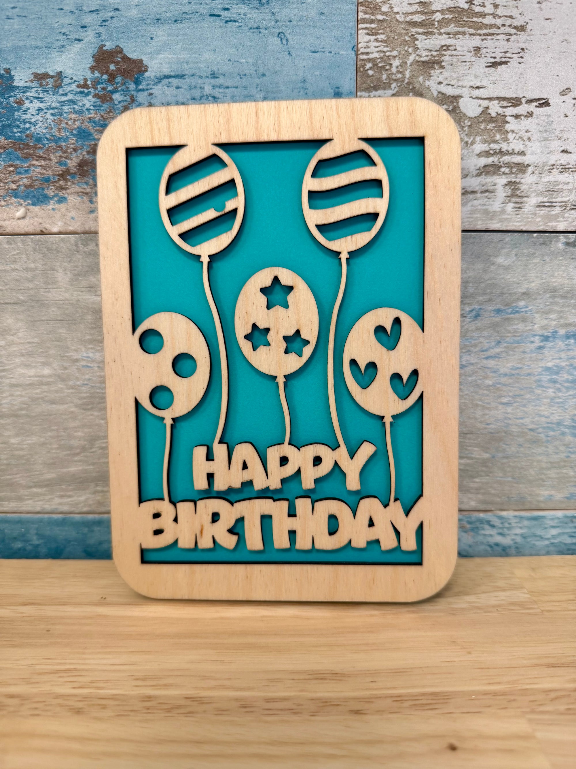 Card Happy Birthday Balloons