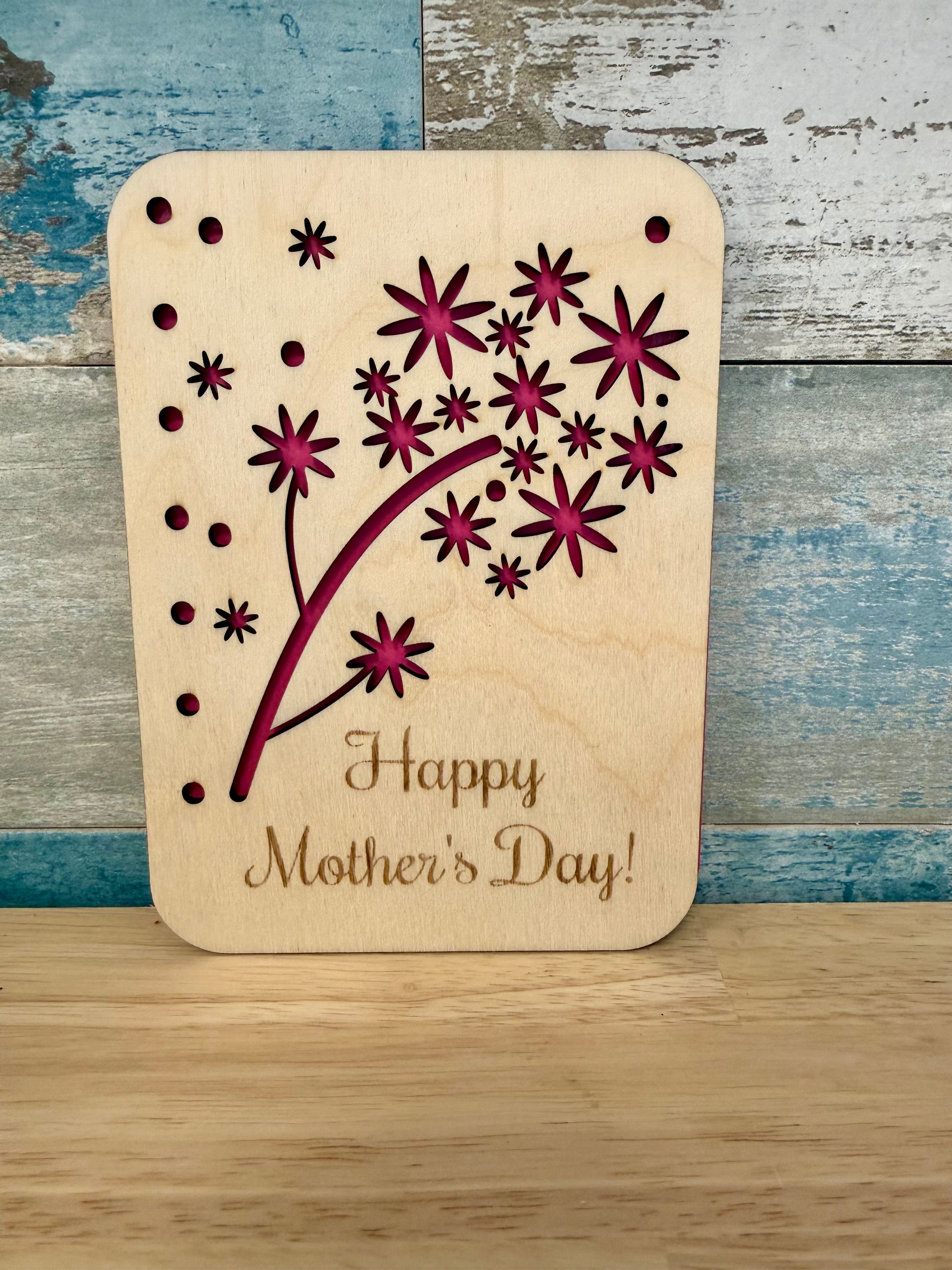 Card Happy Mother's Day Star Flowers