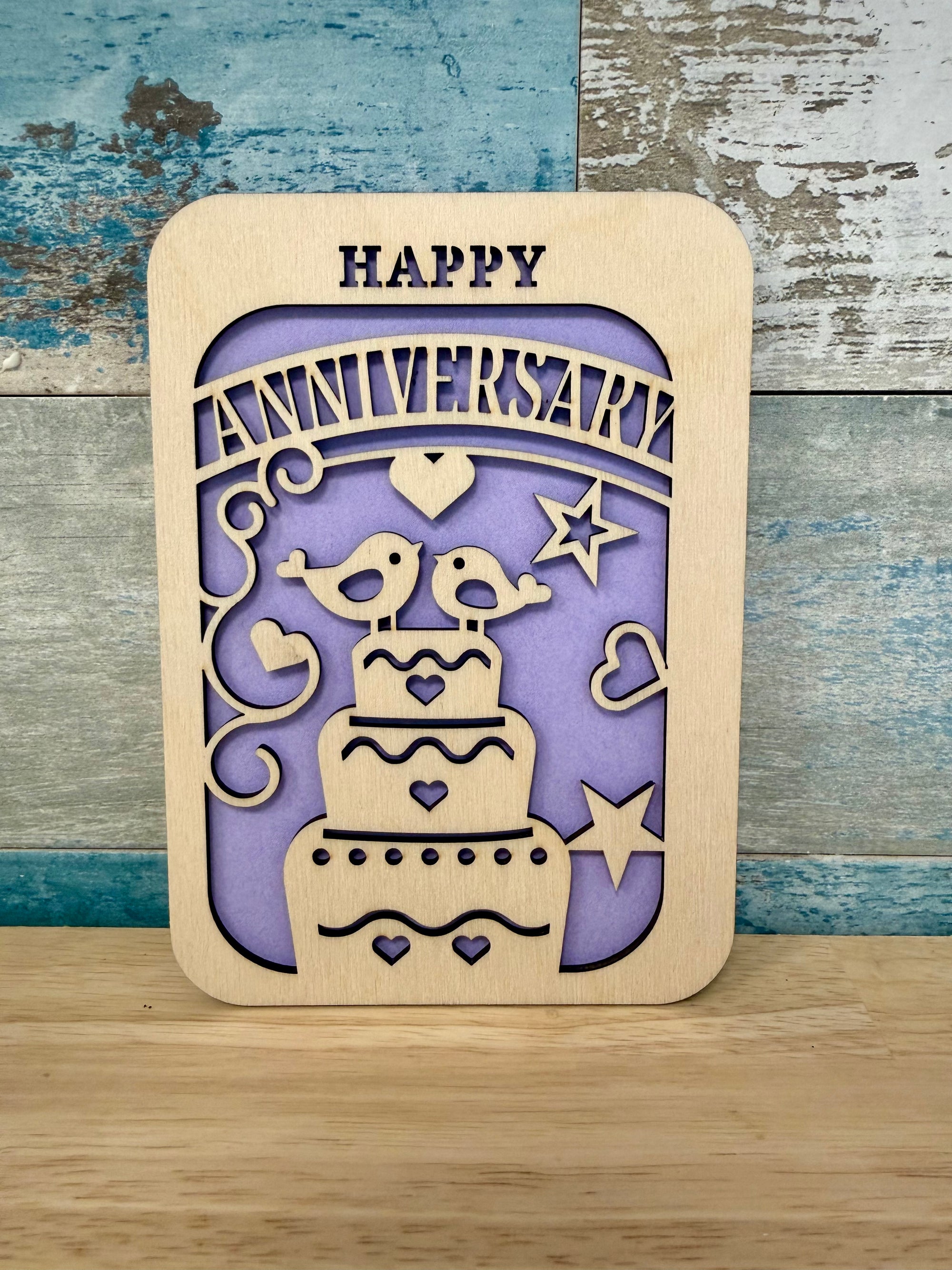 Card Happy Anniversary Cake