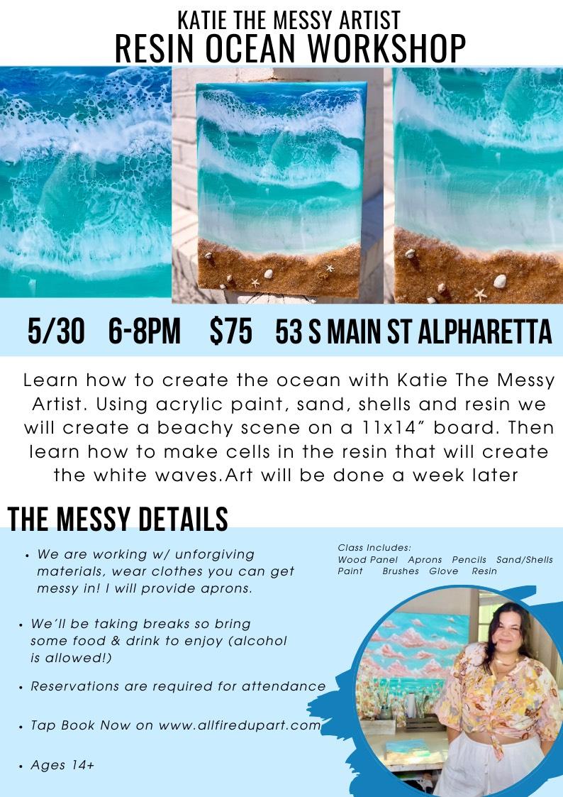 Resin Ocean Workshop Friday 5/30 Alpharetta 6-8 pm