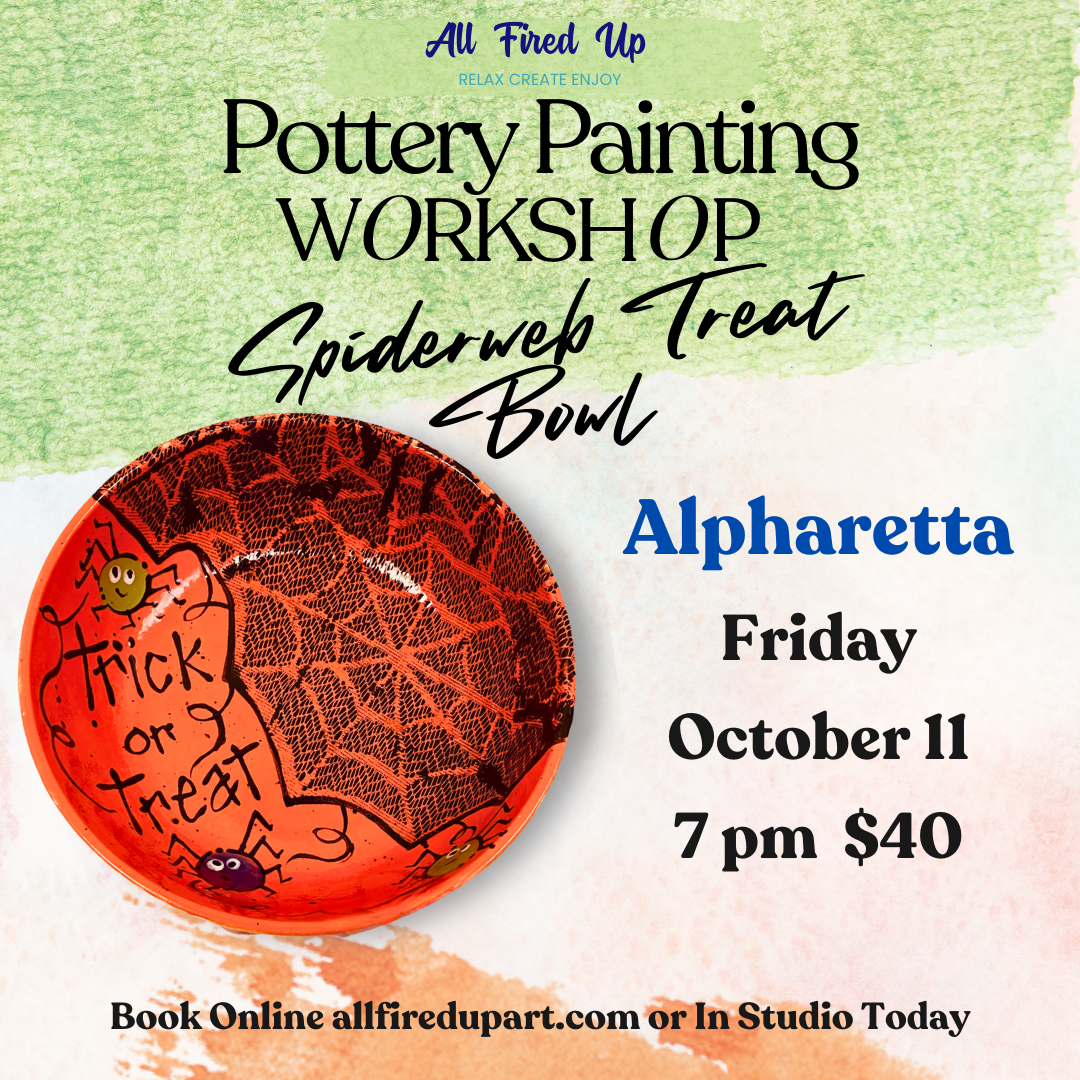 Pottery Workshop Spiderweb Bowl Alpharetta